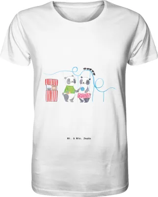 Produktbild von Mr. & Mrs. Panda herren shirt Pandas Freizeitpark besuchen Größe XL - Weiß - Geschenk, Oberteil, Achterbahn fahren, T-Shirt mit Spruch, Tshirt