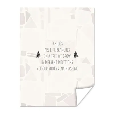 Produktbild von MuchoWow® Poster Zitate - Sprichwörter - Familien sind wie Äste an einem Baum - Familie 90x120 cm - Wohnzimmer