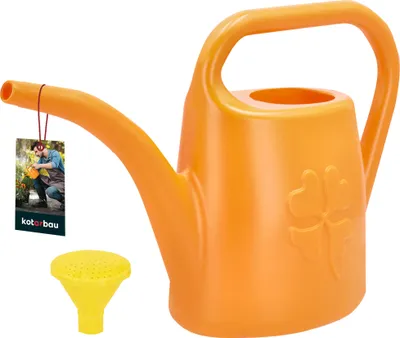 Immagine prodotto di KOTARBAU® Annaffiatoio Plastica 1,8 L Arancione Innaffiatoio Annaffiatoio Giardino con Doccia Rimovibile per Piante da Interno Esterno