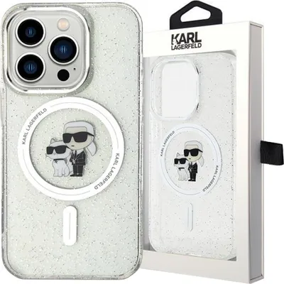 Produktbild von Karl Lagerfeld Karl & Choupette Glitter MagSafe - iPhone 14 Pro Max Hülle (Klar)