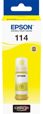 Zdjęcie produktu dla Epson 114, Oryginalny, Żółty, Epson, EcoTank ET-8550 EcoTank ET-8500, Standardowa wydajność, 70 ml