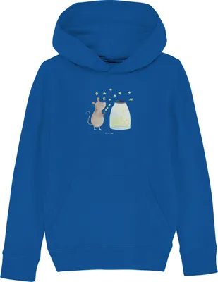 Produktbild von Mr. & Mrs. Panda Kinderpullover Maus Sterne 5-6 Jahre (110/116) - Royal Blue - Geschenk, Sweatshirt, Kindergeburtstag, Schwangerschaft, Hoodie, Pullover, Kinderbekleidung