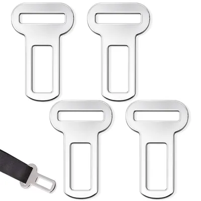 Imagen del producto de Adaptadores para cinturón de seguridad para perros, juego de 4 unidades, de metal, para automóvil