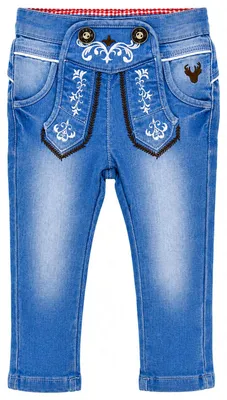 Produktbild von BONDI Lange Baby Jungen Jeans "Lausbub" 91642 | Blue denim Größe: 62
