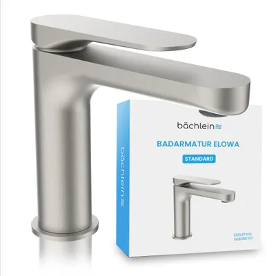 Produktbild von Bächlein - Design Badarmatur - Elowa Edelstahl Gebürstet