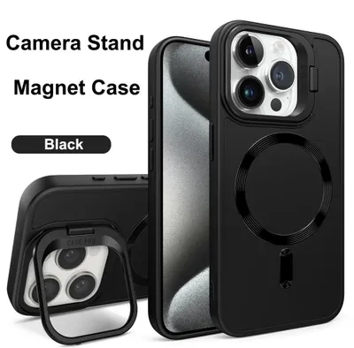 Produktbild von Ständerhülle, Magnetisch, Stoßfest, schwarz, für iPhone 15