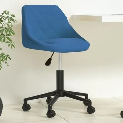 Produktbild von Drehbarer blauer Bürostuhl aus Samt