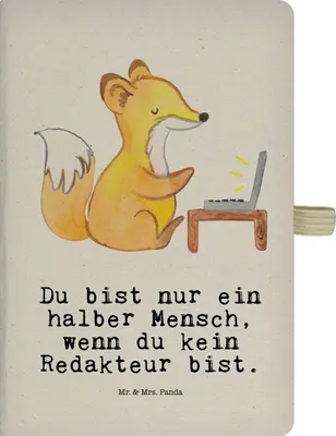 Produktbild von Mr. & Mrs. Panda Tagebuch Redakteur Herz - Transparent - Geschenk, notizbuch, Spruch, Adressbuch, Lustig, Kladde, Journal, Korrespondent, Witzig, Reisetagebuch, Beruf