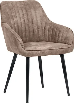 Produktbild von riess-ambiente Edler Design Stuhl TURIN vintage taupe grau mit Armlehne Esszimmerstuhl Essstuhl Wohnzimmerstuhl