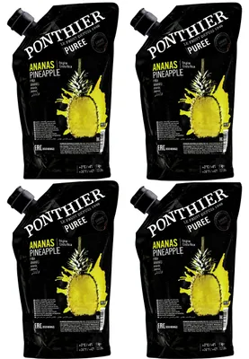 Produktbild von Ponthier ANANAS PÜREE Frucht-Mark-Püree 4x 1KG
