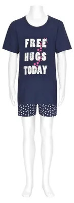 Produktbild von Süsser Mädchen Pyjama kurzarm mit Pünktchen – 161 405 90 807 ; marine , 140