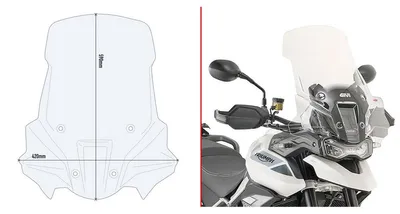Zdjęcie produktu dla Przednia szyba Givi D6415st Triumph Tiger 900 Transparent Transparent One Size