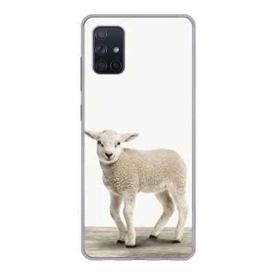 Produktbild von MuchoWow® Handyhülle Schutzhülle Hülle für Samsung Galaxy A71 Lamm - Schaf - Tiere - Kinder - Mädchen - Jungen Silikon Softcase Handy Hülle - Kartenbesitzer