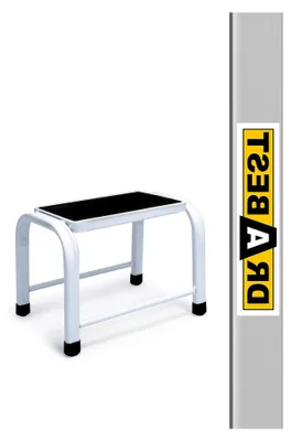Produktbild von Tritthocker – 1 Stufe – Stahlpodest – rutschfeste Oberfläche – 29 × 37 × 27 cm – Trittstuhl, Leiter – bis zu 150 kg belastbar – für Haushalt und Werkstatt