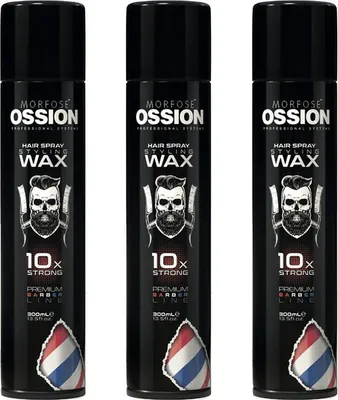 Produktbild von Ossion Premium Barber Line 10x Strong Hair Spray 3x300 ml