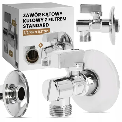Produktbild von TRCR Winkel-Kugelhahn mit Filter 1/2 Zoll Absperrventil
