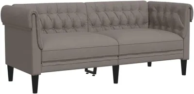 Produktbild von vidaXL Chesterfield-Sofa 2-Sitzer Taupe Stoff