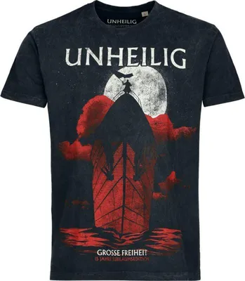 Produktbild von Unheilig T-Shirt Herren Boat anthrazit Band-Merch, Bands 100% Baumwolle M
