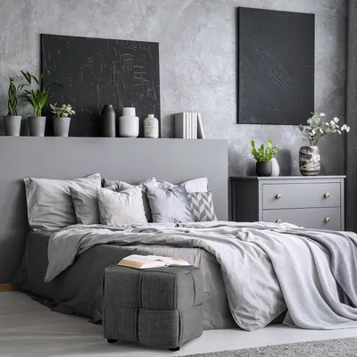 Image de Homestyle4u 1926, Pouf gris Pouf rembourré Pouf cube Pouf rembourré