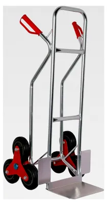 Produktbild von Treppen-Sackkarre aus Aluminium 200 kg, 111x55x55 cm, mit Vollgummibereifung - Transportkarre, Stapelkarre, Handkarre für Umzüge
