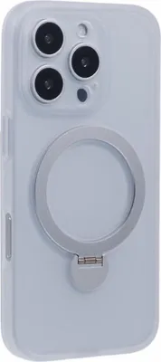 Produktbild von iPhone 16 Pro Hülle - Coverup Transparent Silikon Back Cover mit 360° MagSafe Compatible Ring Kickstand - Transparent