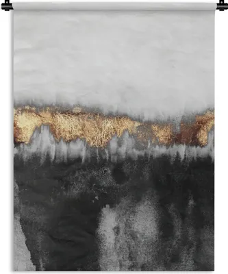 Produktbild von MuchoWow® Wandteppich Wandbehang Gold - Chic - Abstrakt 120x160 cm Tapisserie Dekoration Wandtuch - Wohnzimmer - Moderne