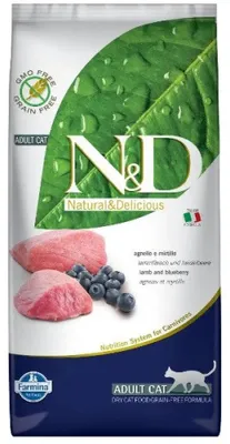 Zdjęcie produktu dla Farmina Pet Food N&D Prime, Dorosły, Jagodowy, Jagnięcina, 5 kg, Nie zawiera ziarna, Zawiera przeciwutleniacze