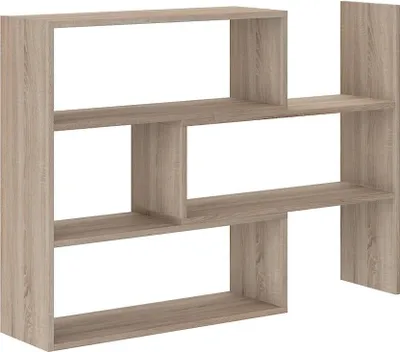 Produktbild von Masseno Buchregal LORIS für Wohnzimmer Büro oder Lesezimmer 125x24x83 cm, Sonoma Eiche