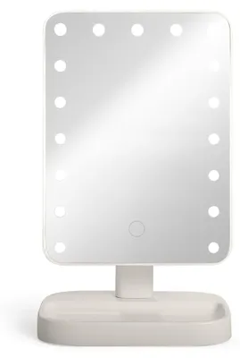 Obrázok produktu pre Zrkadlo na líčenie, nastaviteľné, LED, 16,5 x 22 cm – Livoo