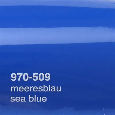 Produktbild von (25€/m²) Oracal 970RA Autofolie 509 Meeresblau Glanz Folie 152 cm Breite Laufmeterware gegossene Auto Folie selbstklebend