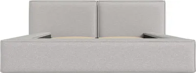 Produktbild von Bett mit Box 140 x 190 cm - Stoff - Hellgrau - TIMANO Pascala Morabito