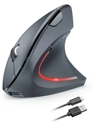 Zdjęcie produktu dla Ergonomiczna mysz bezprzewodowa, z możliwością ładowania, 4800 DPI, cicha