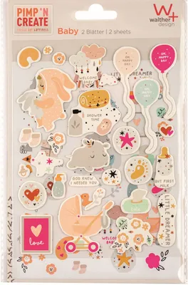 Immagine prodotto di Walther PIMP AND CREATE Baby Sticker Set di adesivi 3D e piatti