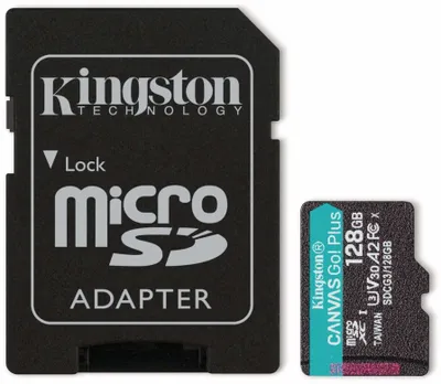 Obrázek produktu pro Kingston Canvas Go! Plus - paměťová karta Flash (součástí balení je adaptér microSDXC na SD)
