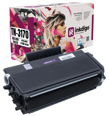Produktbild von Inkdigo Toner TN3170 für Brother DCP-8060, DCP-8060DN, DCP-8065DN, HL-3145 – Schwarz, 7000 Seiten,