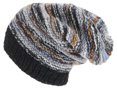 Produktbild von Wollmütze aus Nepal, Handgestrickte Mütze, Dreadlock Strickmütze, Lange Beanie - Blau/meliert, Uni, Wolle, Mützen, Hüte