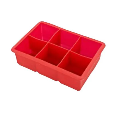 Produktbild von Eiswürfelform Silikon x6 Eiswürfel Eiswürfelschale Eiswürfelbereiter Eisform Rot
