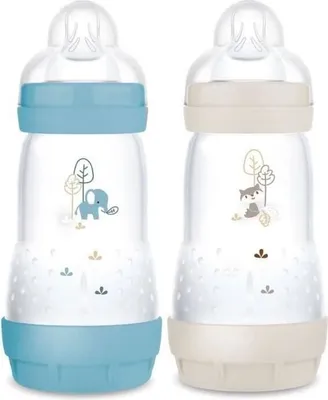 Produktbild von Babyflasche MAM Easy Start Anti-Colic, 260 ml, Sauger Größe 2, Ozean + Sand, 2er Pack