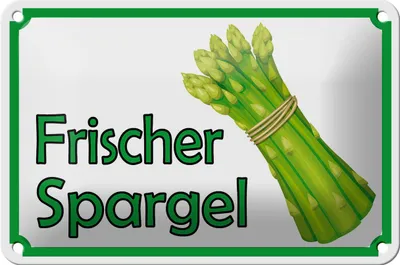 Produktbild von Blechschild Hinweis 18x12cm frischer Spargel Restaurant