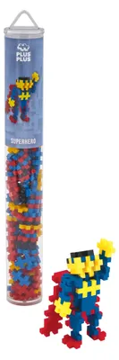 Produktbild von Plus-Plus 9604106 Superhero pcs Kreativ-Bausteine Tube, Superheld, Geniales Konstruktionsspielzeug, 100 Teile, Mehrfarbig, Standard, 300.4106
