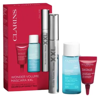 Immagine prodotto di Set Mascara Wonder Volume XXL di Clarins, nero, volumizzante, 3 pezzi