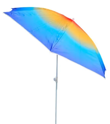 Obrázok produktu pre Slnečník Plážový slnečník Balkónový slnečník UV ochrana 50+ modrý žltý 155 cm farebný