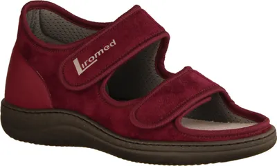 Produktbild von Liromed 810 Verbandschuhe, Damen, Bordo, Mikrofaser, NEU - Haus - hüttenschuhe Damen Hausschuhe, Rot