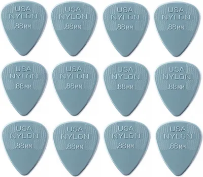 Immagine prodotto di 12x Dunlop Nylon Standard Picks - 0,88 mm - grigio scuro