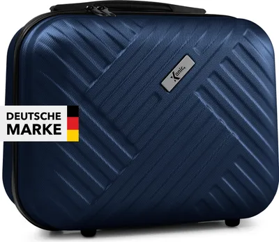Produktbild von Xonic Kosmetikkoffer Damen – Beauty Case Hartschale für Reisen – Robustes Beautycase Damen mit Tragegriff – Kosmetik Koffer leicht & stabil – Beautycase Damen Hartschale (Nightblue)