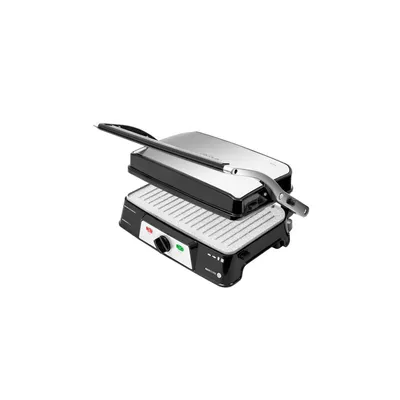 Image de Cecotec Rock'nGrill 1500 Take&Clean Gril de table électrique. Lavable au lave-vaisselle, plaques amovibles, rabattable à 180º, surface de cuisson de 29 x 17 cm de large, 1500 W.