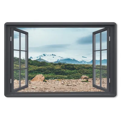 Produktbild von MuchoWow® Mauspad Mousepad Aussicht - Berge - Gras 27x18 cm - Mousepads - Maus Mat - Pad - Mausunterlage - Büroartikel - Desk Matten