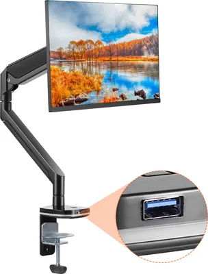 Produktbild von VEVOR Monitor-Halterung Einzelhalterung Passend für 330-889 mm Kompatible Monitorgröße, Aluminiumlegierung 75 x 75 mm und 100 x 100 mm VESA-Muster, Höhenverstellbar, Drehbar Kippbar Schwarz