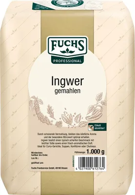 Zdjęcie produktu dla Fuchs Professional Imbir mielony lekko owocowy i słodki 1000g