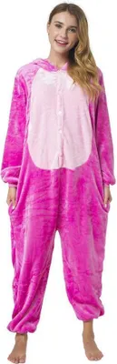 Produktbild von Katara 1744 - Stitch Engel rosa S (145-155cm), Jumpsuit, Onesie, Karneval, Overall, Party, Karnevals-Kostüm, Verkleidung zum Fasching, Schlafanzug, Hausanzug, Jogginganzug, Cosplay, Tierkostüm für Erwachsene